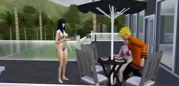  Intercambio de Esposas Con Hinata y Sakura Día de Piscina Naruto Hentai